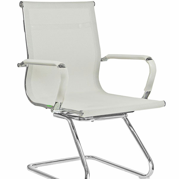 Конференц-кресло, подлокотники, Riva Chair, сетка, цвет белый, 6001-3E
