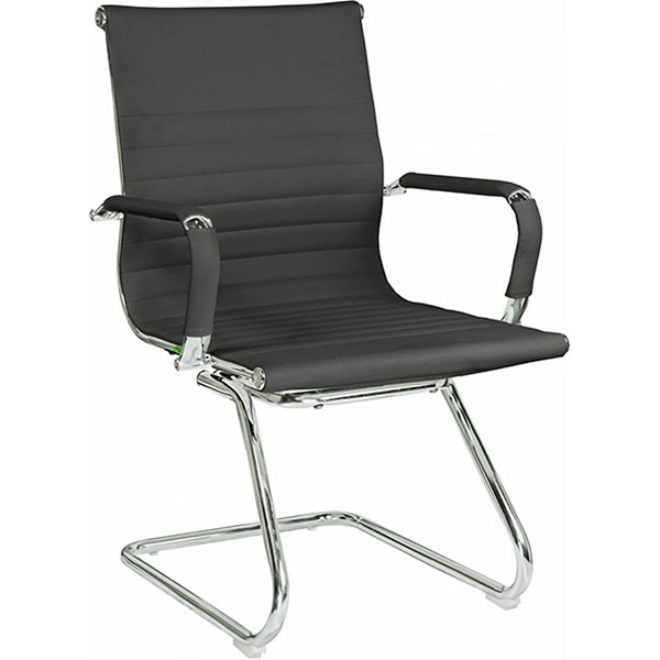 Конференц-кресло, подлокотники, Riva Chair, экокожа, цвет черный, 6002-3E