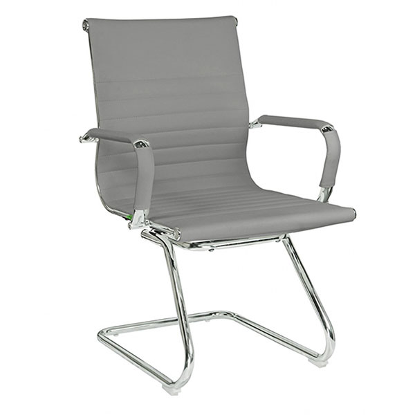Конференц-кресло, подлокотники, Riva Chair, экокожа, цвет серый, 6002-3E