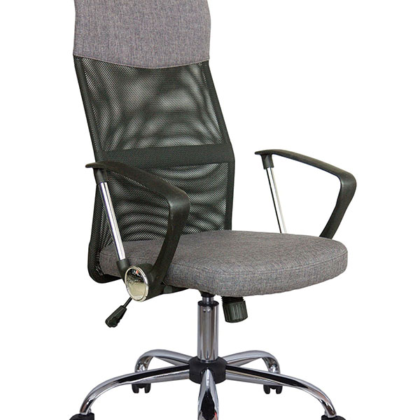 Кресло для оператора Riva Chair, 8074, цвет серый/черный, подлокотники