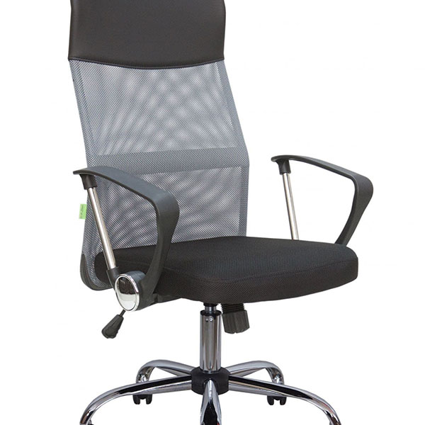 Кресло для оператора Riva Chair, 8074, цвет черный/серый, подлокотники
