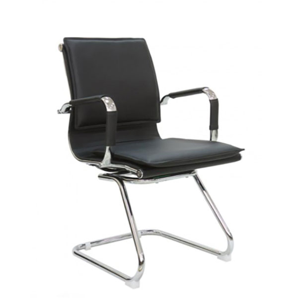 Конференц-кресло, подлокотники, Riva Chair, 6003-3, экокожа, цвет черный, Q-01