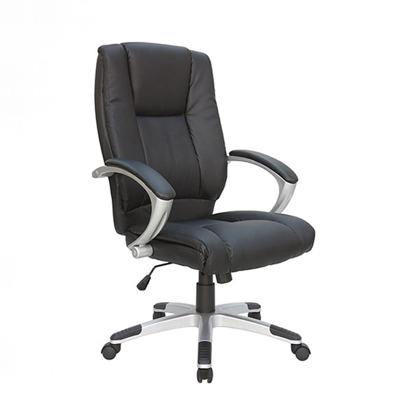 Кресло для руководителя Riva Chair, "Лотос", 9036, цвет черный, экокожа