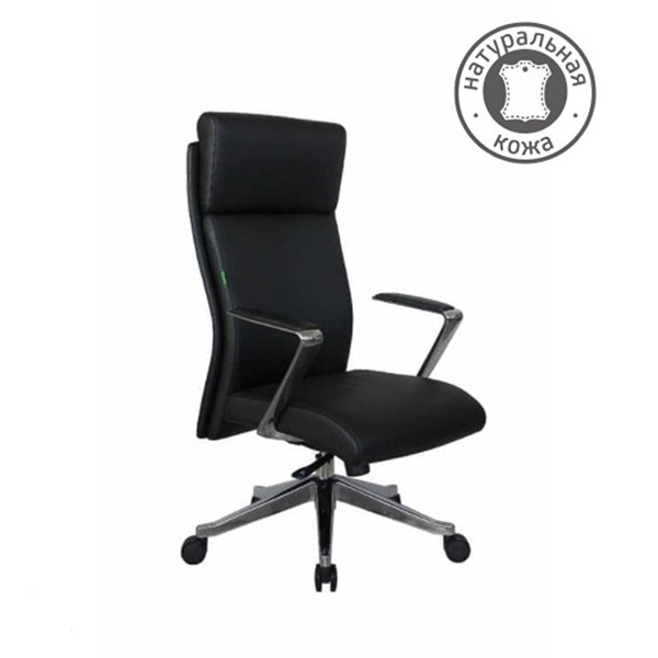 Кресло для руководителя Riva Chair, А1511, цвет черный, натуральная кожа